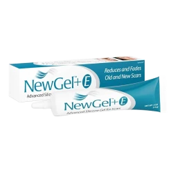 NewGel+E Medical Silicone Scar Gel 15g with Vitamin E – Reduces Surgery, Injury & Acne Scars, Improves Skin Texture & Appearance