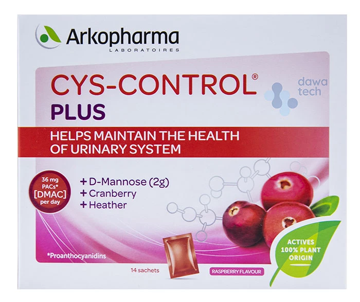 Arkopharma Cys Control Plus 14 Sachets | Food Supplement to Support Urinary Health and Help Reduce Recurrent UTIs with Cranberry Extract - Arkopharma