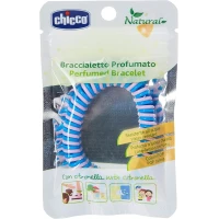 Chicco Lemongrass Scented Plastic Bracelet, 100% Natural Protection for Children and Adults, Water Resistant, Assorted Colours - 60g