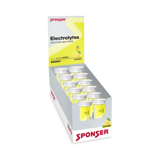 Electrolytes Lemon Zero-carb sports drink with electrolytes Practical handling & preparation Only 9 kcal and <0.1 g sugar per 750 ml Ideal thirst quencher for sports & leisure - Sponser - Image 2