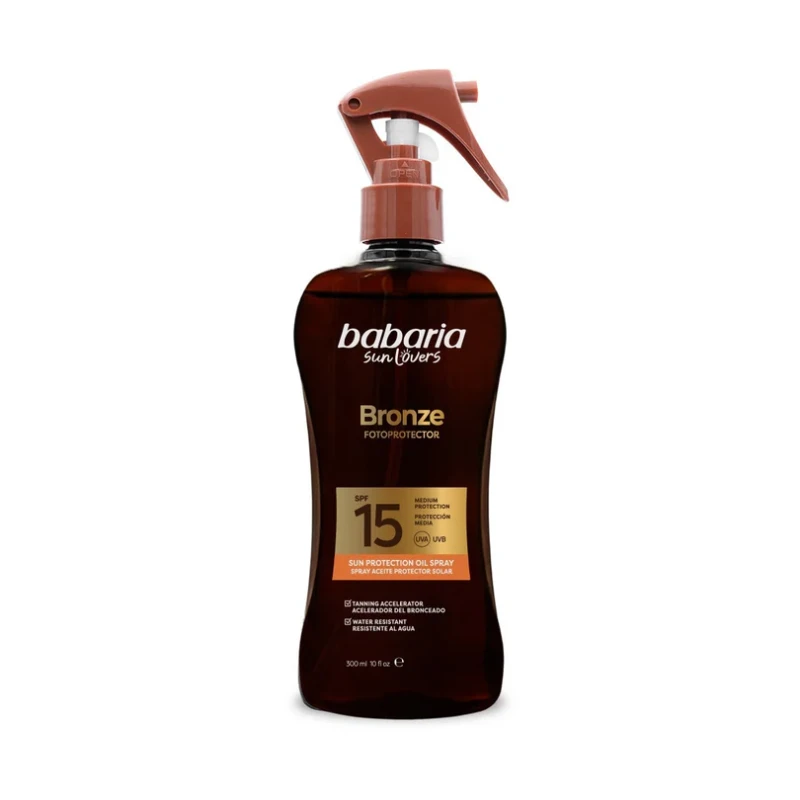 Babaria Sun Protection Oil Spray SPF 15 300ml - Babaria
