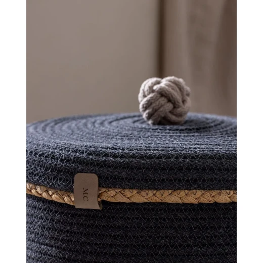 Madame COCO Rêverie Large Basket 25×25×28 cm – Grey/Beige Decorative Storage Basket, Stylish Home Organizer for Living Room, Bedroom & Modern Interior Decor - Madame COCO - Image 9