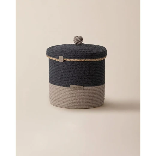 Madame COCO Rêverie Large Basket 25×25×28 cm – Grey/Beige Decorative Storage Basket, Stylish Home Organizer for Living Room, Bedroom & Modern Interior Decor - Madame COCO - Image 11