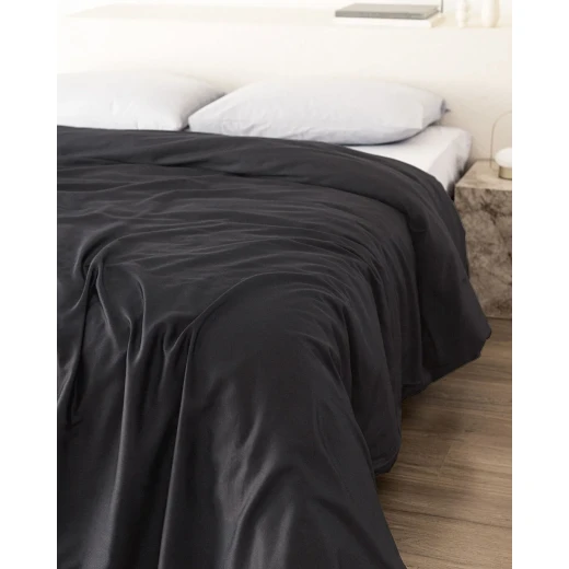 Madame COCO Ciel King Size 100% Cotton Satin Duvet Cover 240×220 cm – Dark Gray, Luxury Soft Bedding Cover with Elegant Design for Comfortable Sleep & Stylish Bedroom Decor - Madame COCO - Image 5