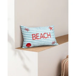 Madame COCO Beacher Cushion Cover 30×50 cm – Decorative Sofa Pillow Cover, Stylish Throw Cushion Cover for Living Room, Bedroom & Modern Home Decor
