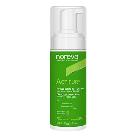 Noreva Actipur Dermo-Cleansing Foam 150ml | Purifying Face Cleanser for Oily & Acne-Prone Skin, Soap-Free & Sebum Control - Noreva