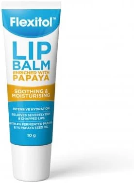 Flexitol Lip Balm 10g- Papaya, Hydrates lips, Dry Lips, Soften Lips, Ultra-moisturizing, Clinically tested and fast acting, Intensive Hydration - Flexitol - Image 2