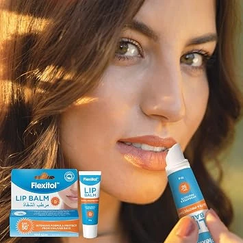 Flexitol SPF50+ Lip Balm 10 gm, dry lips, nourish and hydrate lips, moisture lips. High UVA and UVB protection, Dematologically tested, Suitable for all skin types - Flexitol - Image 2