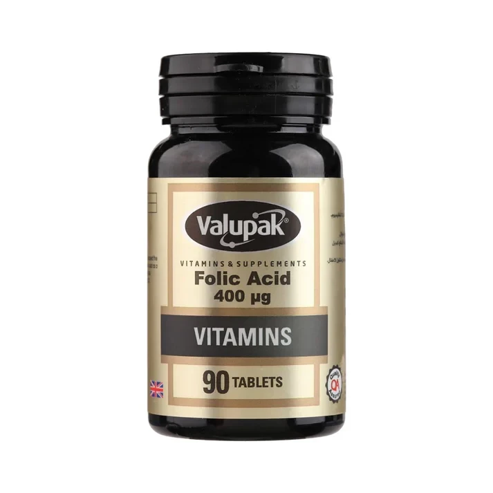 Folic Acid (Folate - Vitamin B9) aids maternal tissue growth during gestation - Valupak