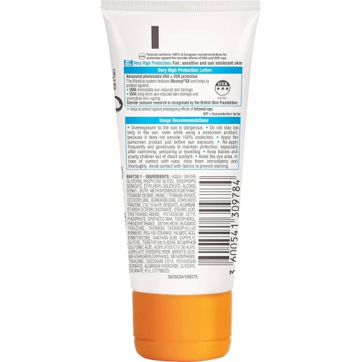 Garnier Ambre Solaire Mini Sensitive Hypoallergenic Sun Protection Cream SPF50+ 50 ml Travel Size - Garnier - Image 4