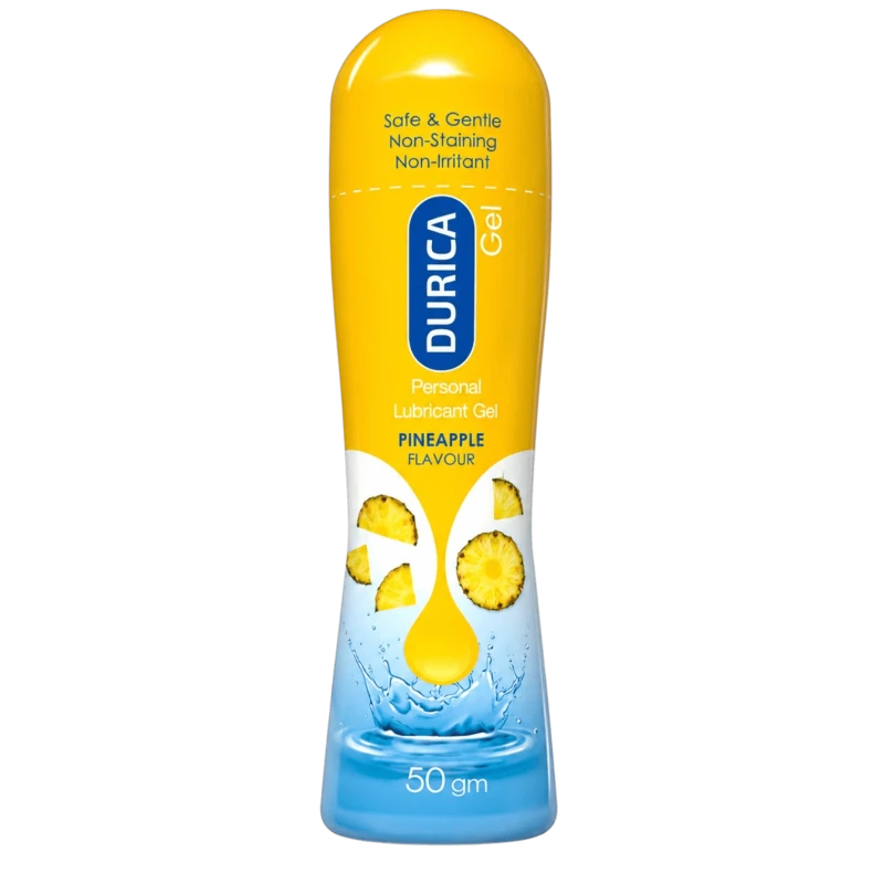 Durica Pineapple Flavoured Water-Based Personal Lubricant Gel 50g – Lightweight Smooth Glide Gel for Comfortable Intimate Use
