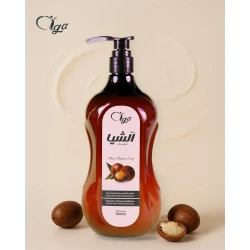 olga Shea Butter Liquid Hand Wash & Shower Soap 300ml - 100% Natural Oil Extract for Deeply Moisturized, Soft, and Clean Skin.