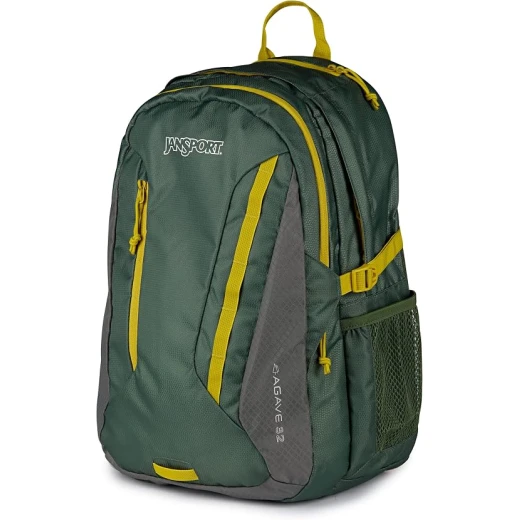 حقيبة ظهر رجالية JanSport Agave من البوليستر 100%، مقصورتان رئيسيتان كبيرتان، جيوب جانبية للزجاجات، حامل مبطن للابتوب 15 بوصة أو نظام ترطيب 3 لتر - جان سبورت - Image 4
