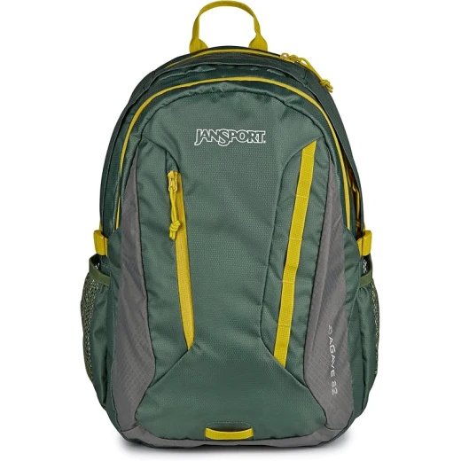 حقيبة ظهر رجالية JanSport Agave من البوليستر 100%، مقصورتان رئيسيتان كبيرتان، جيوب جانبية للزجاجات، حامل مبطن للابتوب 15 بوصة أو نظام ترطيب 3 لتر حقيبة ظهر رجالية JanSport Agave من البوليستر 100%، مقصورتان رئيسيتان كبيرتان، جيوب جانبية للزجاجات، حامل مبطن للابتوب 15 بوصة أو نظام ترطيب 3 لتر