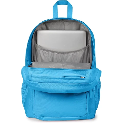 JanSport Big Day Pack Electric Azul Backpack, Two Large Compartments, Side Water Bottle Pocket, 15-Inch Laptop Sleeve, Front Organizer & Key Clip Pockets - JanSport - Image 2