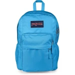 JanSport Big Day Pack Electric Azul Backpack, Two Large Compartments, Side Water Bottle Pocket, 15-Inch Laptop Sleeve, Front Organizer & Key Clip Pockets - JanSport