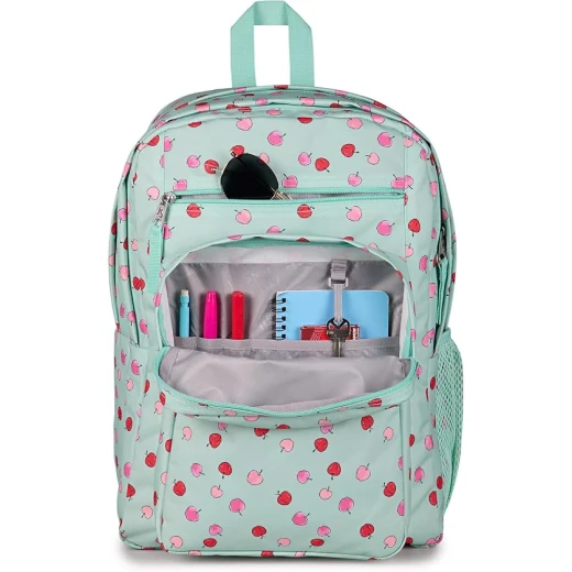 حقيبة ظهر JanSport Big Student رجالية من البوليستر 100%، مقصورتان رئيسيتان كبيرتان، جيب أمامي منظم، جيوب بسحّاب، أحزمة كتف مريحة وظهر مبطن - جان سبورت - Image 4