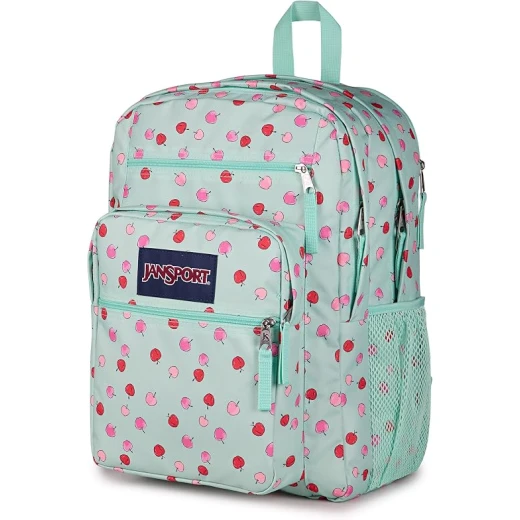 حقيبة ظهر JanSport Big Student رجالية من البوليستر 100%، مقصورتان رئيسيتان كبيرتان، جيب أمامي منظم، جيوب بسحّاب، أحزمة كتف مريحة وظهر مبطن - جان سبورت - Image 3
