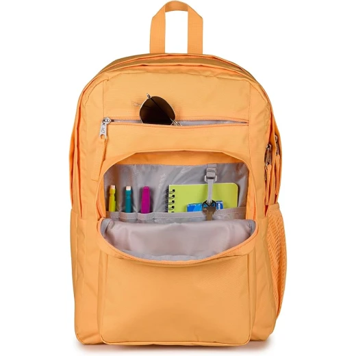 حقيبة ظهر رجالية JanSport Big Student من البوليستر 100%، مقصورتان رئيسيتان كبيرتان، جيب أمامي منظم، جيوب خارجية بسحّاب، أحزمة كتف وظهر مبطن - جان سبورت - Image 3
