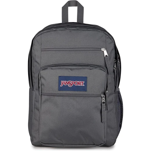 JANSPORT Men's Big Student Backpack 100% Polyester, Two Large Main Compartments, Front Utility Organizer Pocket, 2 Exterior Zippered Pockets & Padded Back Panel JANSPORT Men's Big Student Backpack 100% Polyester, Two Large Main Compartments, Front Utility Organizer Pocket, 2 Exterior Zippered Pockets & Padded Back Panel
