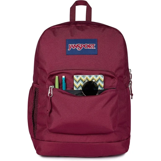 JANSPORT Men's Cross Town Plus Backpack 100% Polyester, One Large Main Compartment, Side Water Bottle Pocket, Padded Shoulder Straps, Fully Padded Back Panel & Bottom Boot - JanSport - Image 2