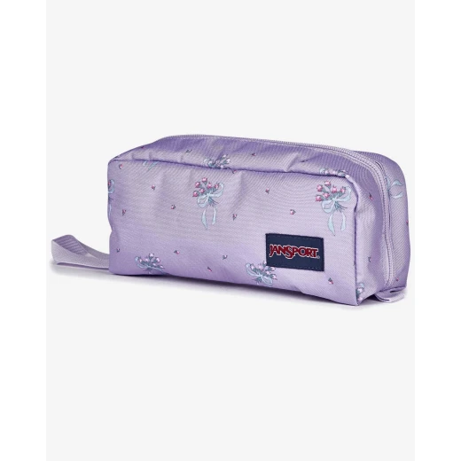 JanSport Perfect Pouch Pastel Petal Pastel Lilac Pouch, Single Compartment Divided into 3 Spaces, Accordion Opening, Small Velcro Internal Pocket & Web Haul Handle - JanSport - Image 2