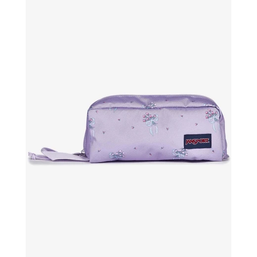 JanSport Perfect Pouch Pastel Petal Pastel Lilac Pouch, Single Compartment Divided into 3 Spaces, Accordion Opening, Small Velcro Internal Pocket & Web Haul Handle JanSport Perfect Pouch Pastel Petal Pastel Lilac Pouch, Single Compartment Divided into 3 Spaces, Accordion Opening, Small Velcro Internal Pocket & Web Haul Handle