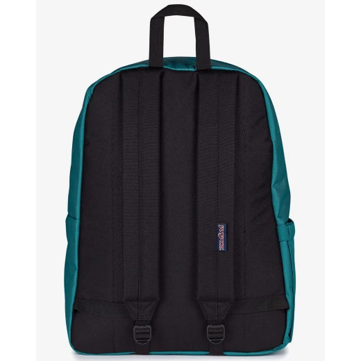 JANSPORT SuperBreak Plus Backpack, 26L, 100% Polyester, Laptop Sleeve, Water Bottle Pocket, Padded Back Panel, Emerald Color, 42x32x14cm - JanSport - Image 2