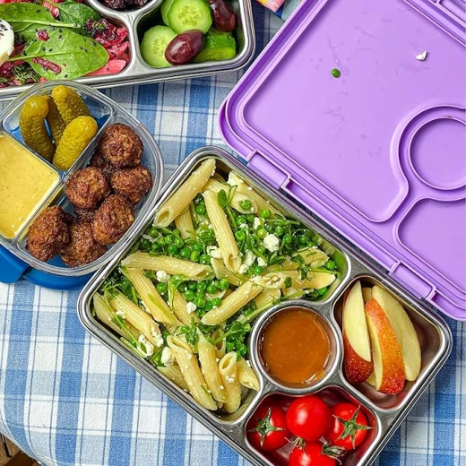 Yumbox Prêt Leakproof Stainless Steel Bento Lunch Box (Lavande Purple) | Lightweight, Sandwich Friendly, Durable, Compact, Easy Open Latch - Yumbox - Image 3