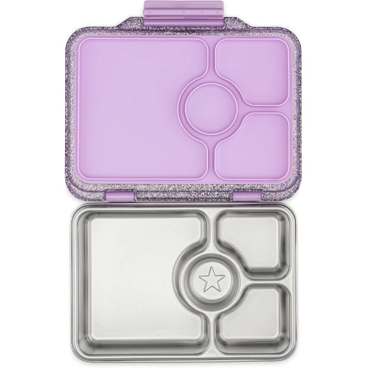 Yumbox PRET Bento Box PRET S/S 4 Compartment (Colette Purple Glitter) - Yumbox - Image 4