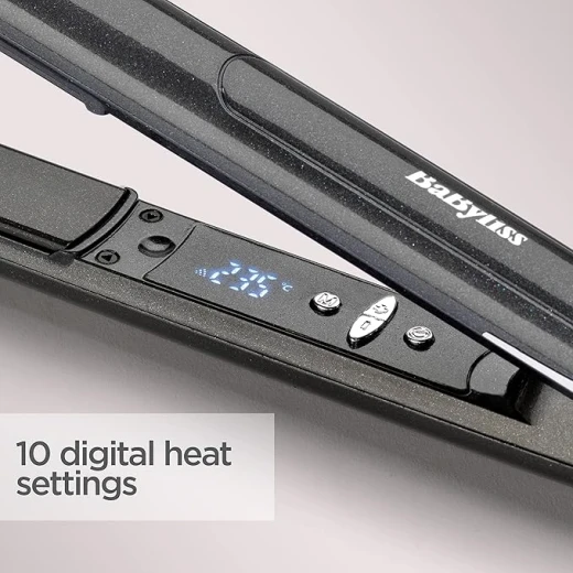 BaByliss Cosmos Styler Smooth Sleek Hair Straightener with 25mm Ceramic Plates, Fast Heating with 3 Heat Settings 180–235°C, Multi-Voltage Use, Gray (ST260SDE) (UAE Version) - Babyliss - Image 4