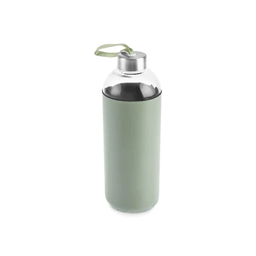 Karaca Leather Water Bottle 1L Green, Stylish Reusable Bottle with 1000 ml Capacity, Elegant Design for Daily Use, Office, Travel and Sports - karaca - Image 3