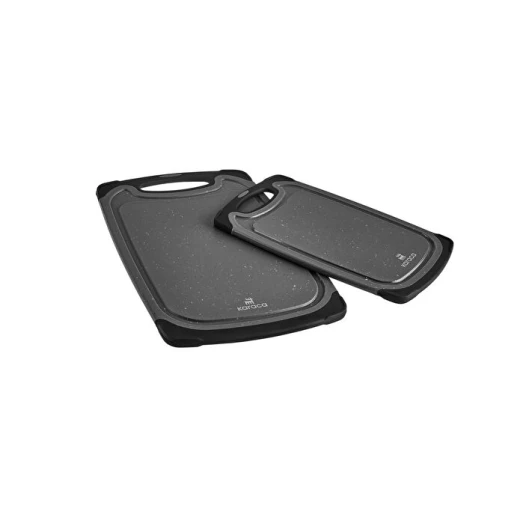 Karaca Daily Grey Granite Pattern 2-Piece Cutting Board Set – Durable Plastic Kitchen Chopping Boards in Two Sizes for Everyday Food Preparation - karaca - Image 2