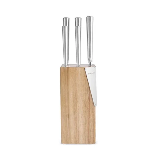 Karaca Samuray Thor New 6-Piece Japanese Steel Knife Set with Wooden Block – Premium 5Cr15MoV Kitchen Knives for Professional Cutting - karaca - Image 4