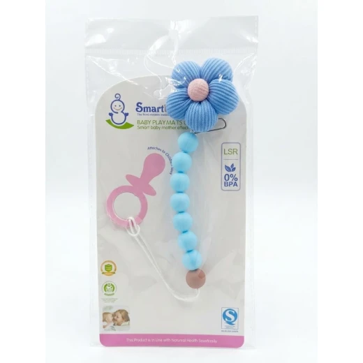 Baby Pacifier Chain Clip Cute Design, Durable & Washable Pacifier Holder Strap, Easy to Use for Babies Anytime and Anywhere - Blue Baby Pacifier Chain Clip Cute Design, Durable & Washable Pacifier Holder Strap, Easy to Use for Babies Anytime and Anywhere - Blue