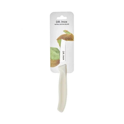 Dr. Inox Serrated Peeling Knife 19 cm Cream, High Quality 2Cr13N Material Blade for Easy Fruit and Vegetable Peeling Dr. Inox Serrated Peeling Knife 19 cm Cream, High Quality 2Cr13N Material Blade for Easy Fruit and Vegetable Peeling