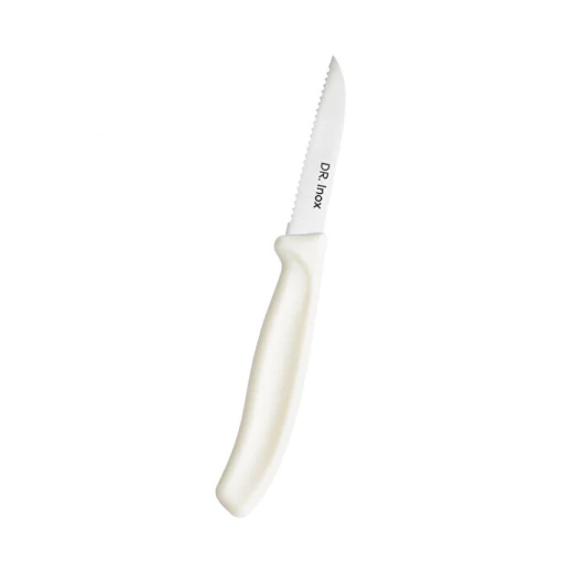 Dr. Inox Serrated Peeling Knife 19 cm Cream, High Quality 2Cr13N Material Blade for Easy Fruit and Vegetable Peeling - Dr. Inox - Image 3