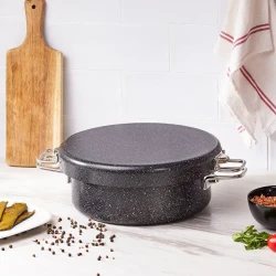 Karaca Mutfaksever BioGranit Stuffed Grape Leaf Pot 26 cm, 5L Capacity with Granite Look Coating for Cooking