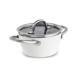 Karaca X Refika Swiss Crystal Creamy Metal Pot 14 cm, PFAS-Free Non-Stick Coating, Oven Compatible Cooking Pot