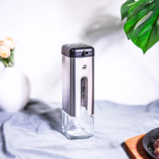 Karaca Shinex Inox Oil and Vinegar Bottle 220ml, Elegant Dispenser for Oil & Vinegar Storage, Size 11.4x7.41x19.6 cm - karaca - Image 3