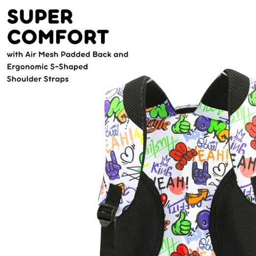 J World New York Cornelia School Backpack Street Art | School & 15.6 Laptop Backpack - J world - Image 2