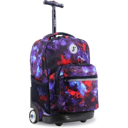 J World New York Sunrise Rolling Backpack (18) Galaxy | Convertible Wheeled School Backpack J World New York Sunrise Rolling Backpack (18) Galaxy | Convertible Wheeled School Backpack