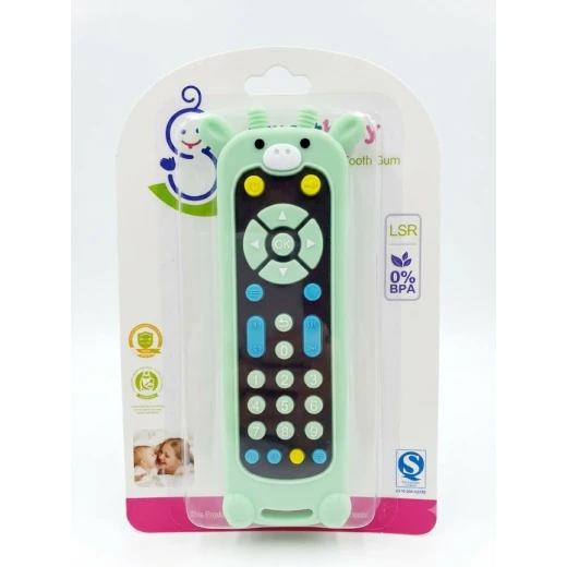 Smart Baby Green Silicone Baby Teether made from BPA-Free Food-Grade Silicone, Remote Control Design, Helps Soothe Teething Pain and Massage Gums Smart Baby Green Silicone Baby Teether made from BPA-Free Food-Grade Silicone, Remote Control Design, Helps Soothe Teething Pain and Massage Gums