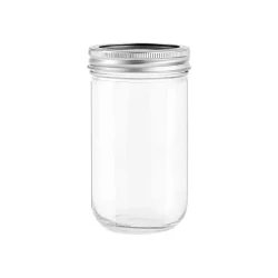 Karaca x Refika Wide Mouth Glass Jar 650ml, BPA-Free Food Storage Jar for Pickles, Jam, Sauces, Olives and Homemade Preserves with Elegant Design