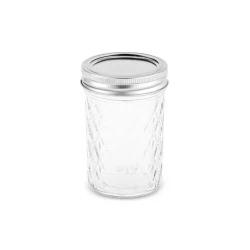 Karaca X Refika Baklava Pattern Glass Jar 250 ML with No-Neck Design for Storing Jam, Sauces, Pickles and Homemade Food in a Stylish Way
