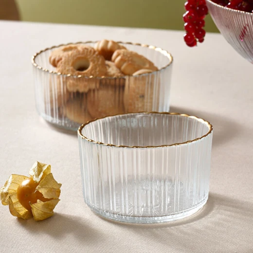 Karaca Pierre 3 Pieces Glass Serving Set with Elegant Modern Design for Stylish Dessert and Appetizer Presentation - karaca - Image 4