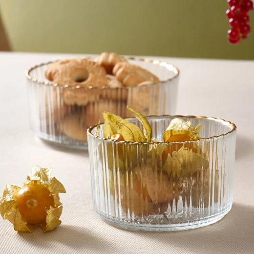Karaca Pierre 3 Pieces Glass Serving Set with Elegant Modern Design for Stylish Dessert and Appetizer Presentation - karaca - Image 3