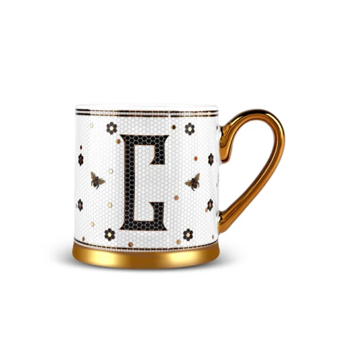 Karaca Letter C Mug 330 ml Elegant Ceramic Cup for Hot and Cold Beverages Daily Use and Gift Choice Karaca Letter C Mug 330 ml Elegant Ceramic Cup for Hot and Cold Beverages Daily Use and Gift Choice