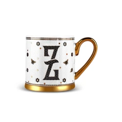Karaca Letter Z Mug 330ml – Premium Initial Coffee & Tea Mug with Elegant Letter Z Design, Perfect for Hot & Cold Drinks, Ideal Gift for Home & Office