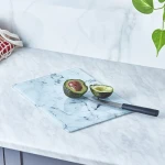 Karaca Deep Glass Cutting Board 25 × 35 cm, durable glass kitchen cutting board with a modern design for everyday food preparation - karaca